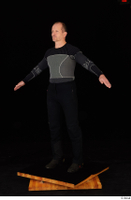  George black thermal underwear clothing standing whole body 0010.jpg
